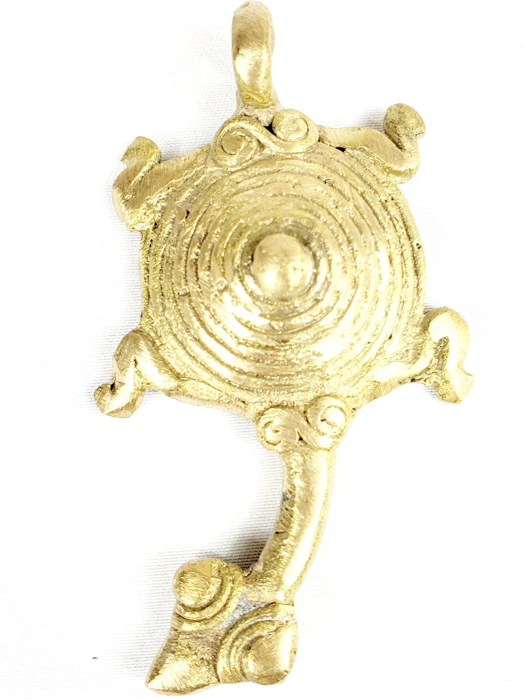 African Brass Pendant Jewelry shaped like a turtle thumbnail