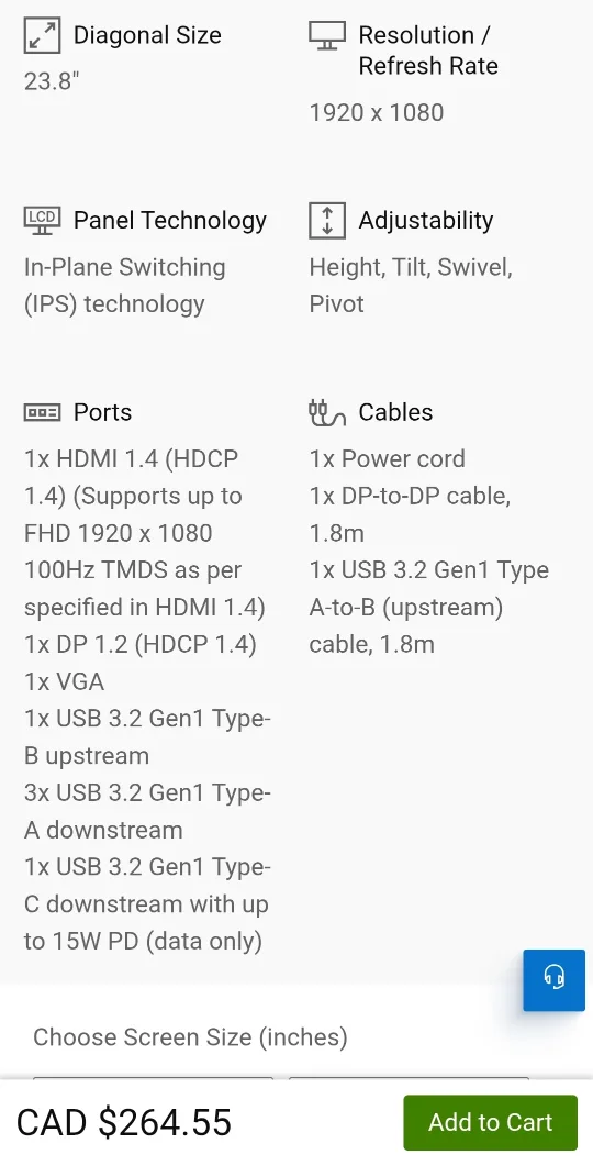New Tilt Dell Pro 24 plus P2425H Monitor - 24inches image indicator(2)