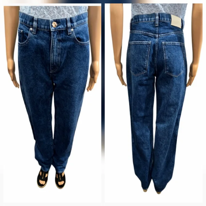 DL1961 Demi High Rise Relaxed-Fit Straight Leg Jeans Size 26-27 image indicator(4)