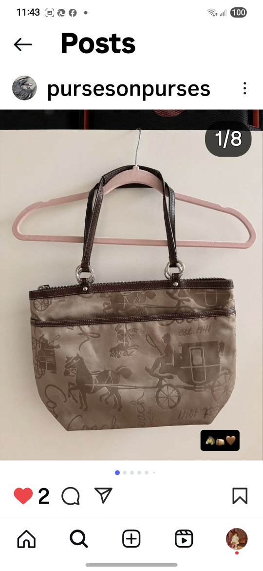 Coach Est. 1941 Horse & Carriage Print Tote Bag
