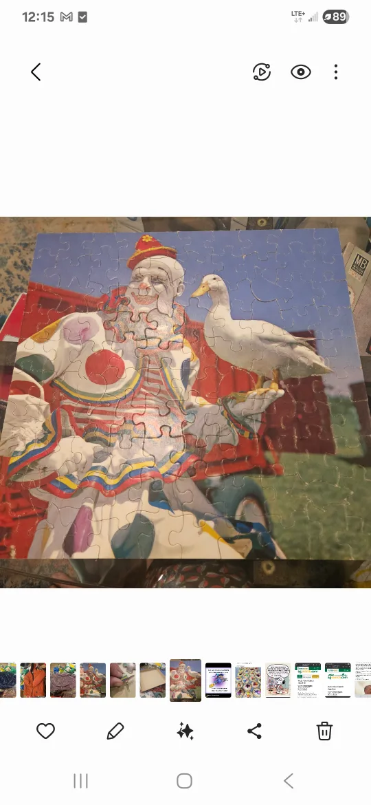 Jaymar Vtg Clowns Picture Puzzle 100 Piece Complete thumbnail