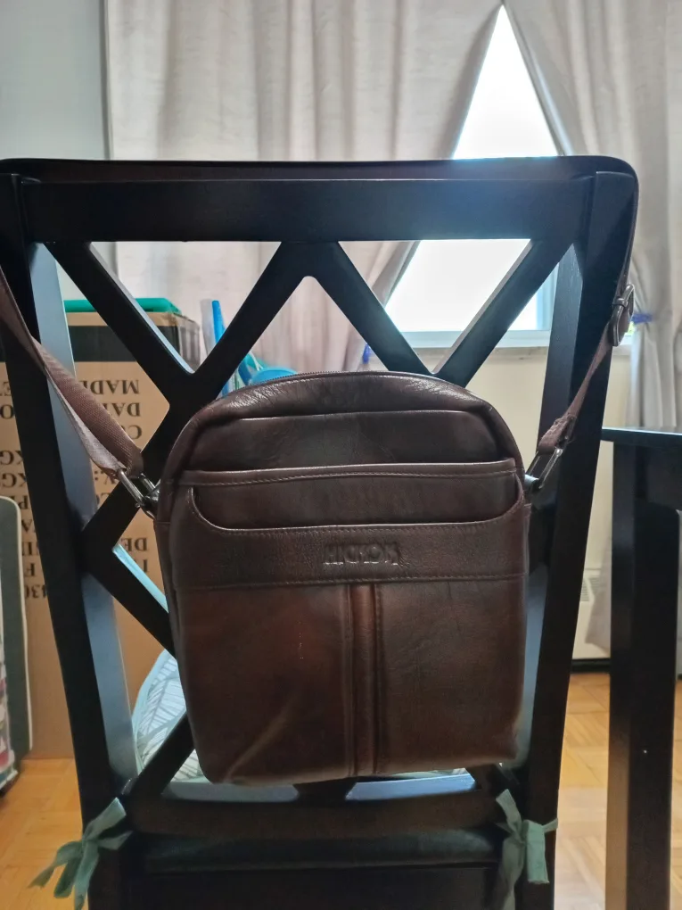 Brown Leather Shoulder Bag(Hickok) thumbnail