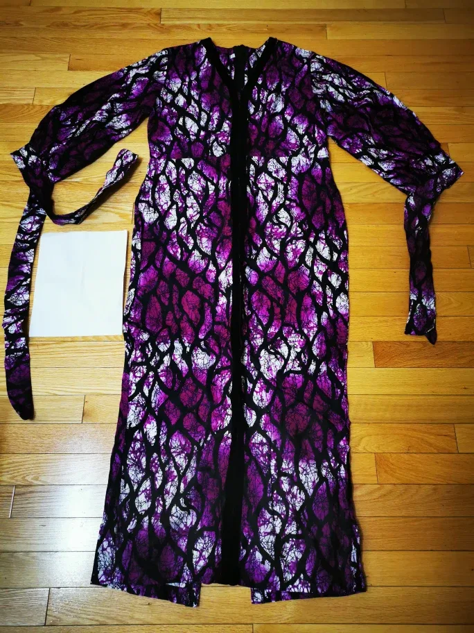Purple Patterned Maxi Dress thumbnail