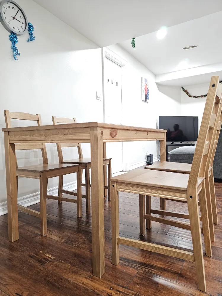 Wooden Dining Table & Chairs thumbnail