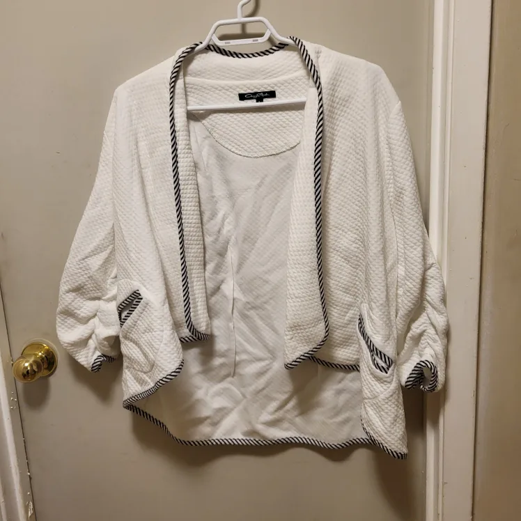 Cheryl Nash White Cardigan - Size L thumbnail