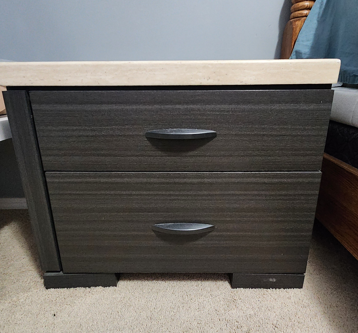 Dark Wood Dresser and Nightstand Set