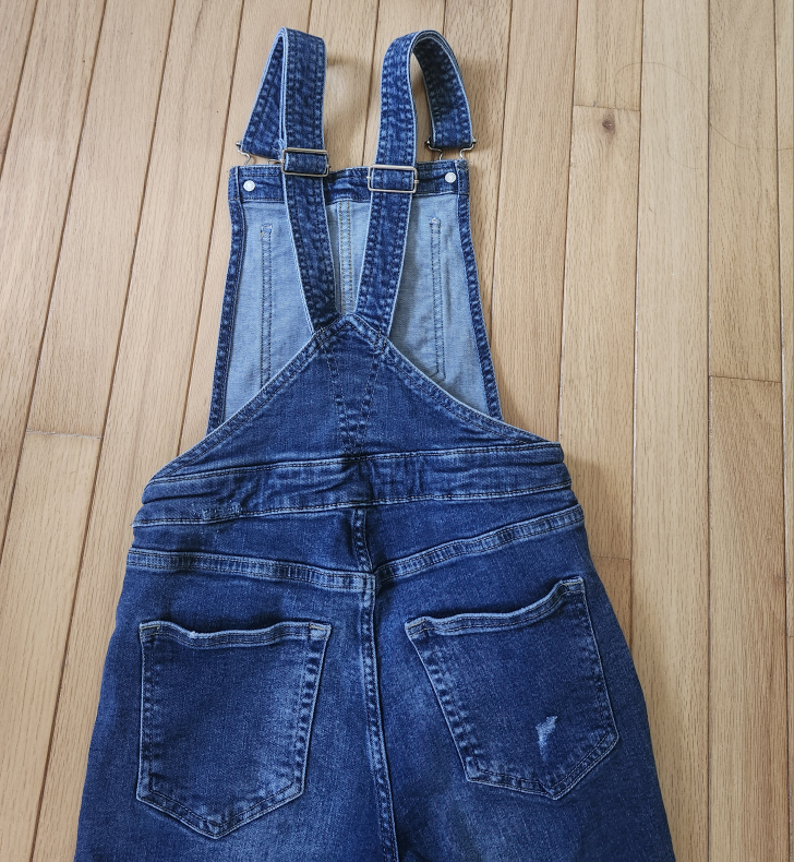 H&M Divided Distressed Blue Denim Overalls - Size 4 (Women) - photo 4