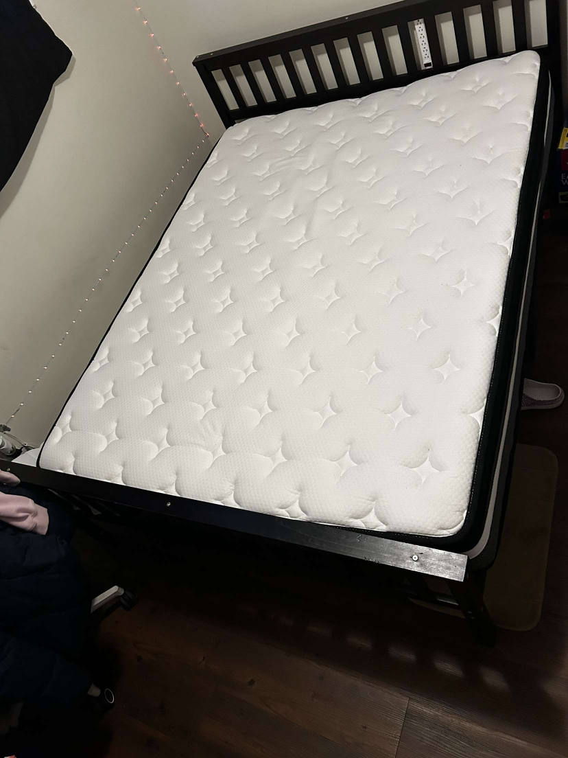 Queen Bed Frame & Mattress