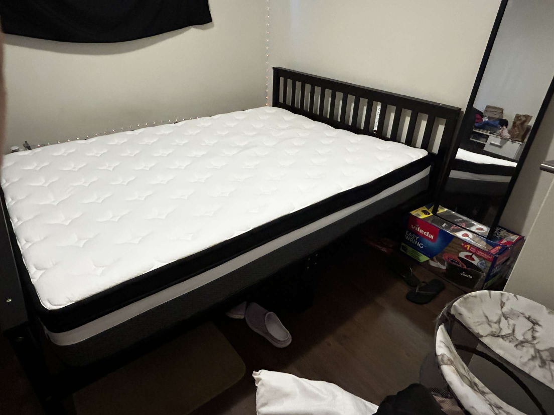 Queen Bed Frame & Mattress - photo 3