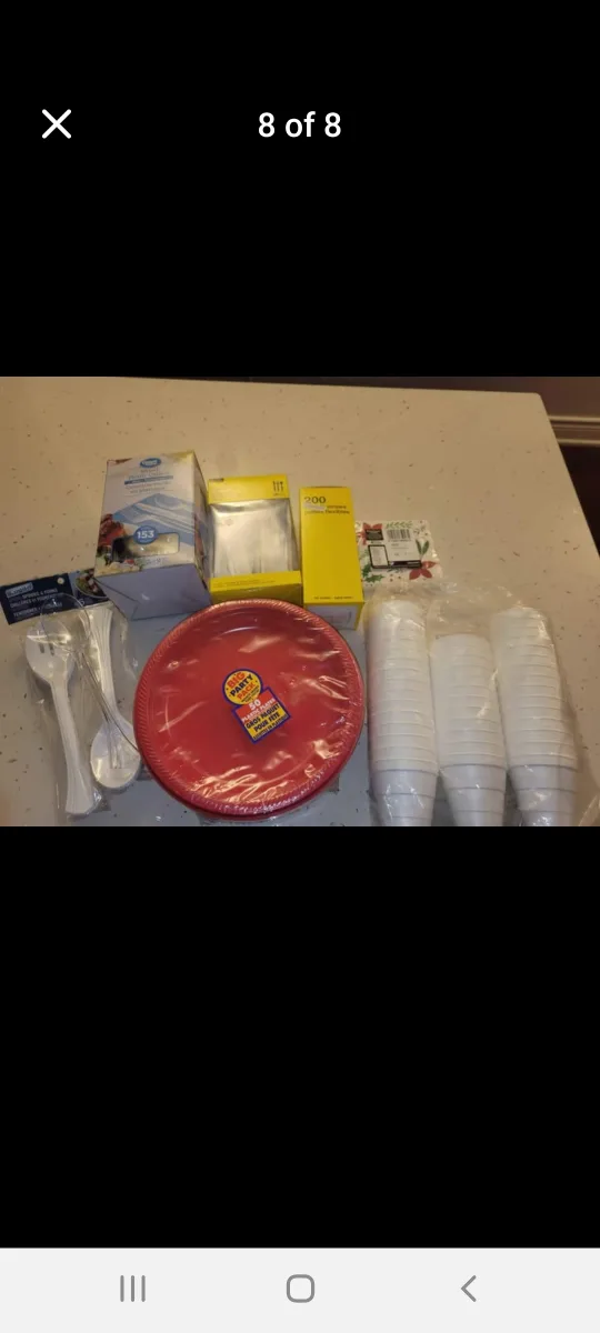 Party Supplies Bundle: Plates, Cups, Cutlery, Napkins thumbnail