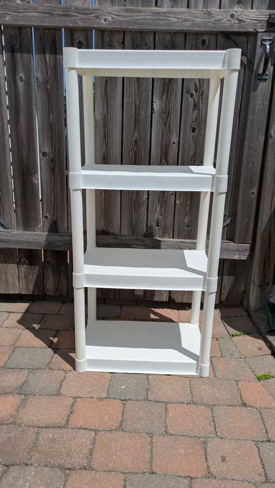White 4-Shelf Storage Unit - photo 2