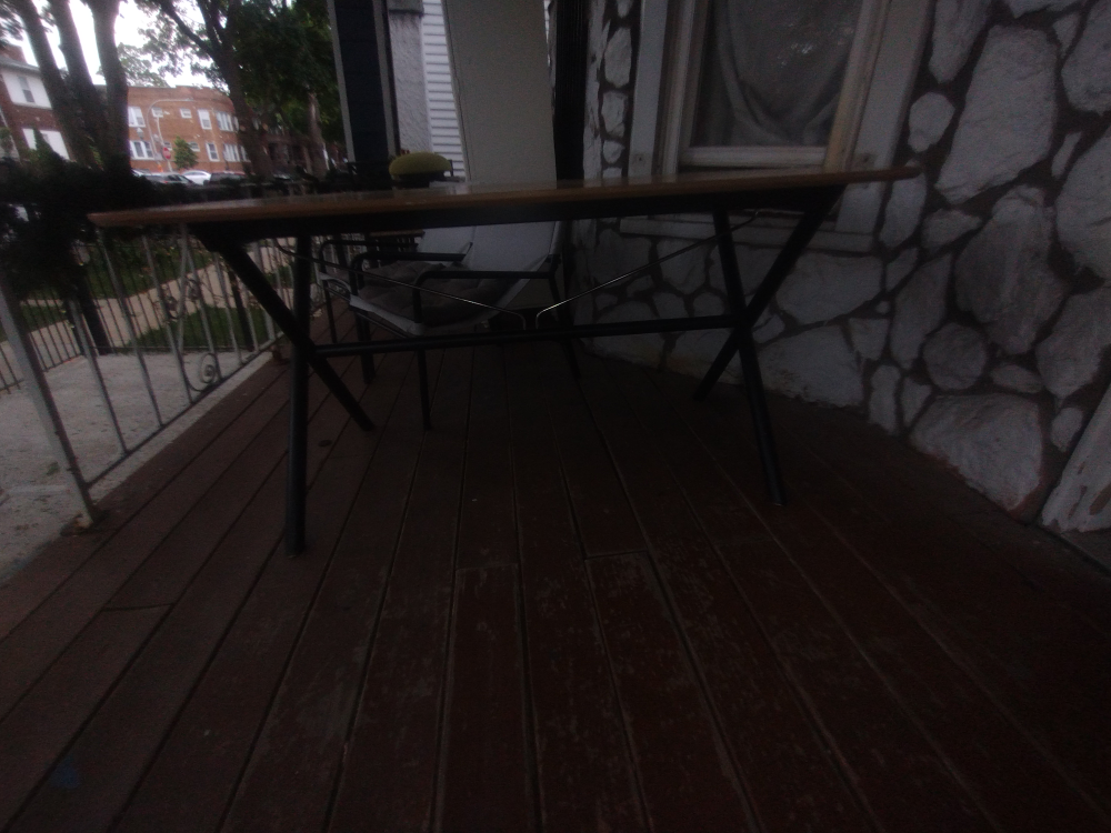 Wooden Table with black frame - photo 4