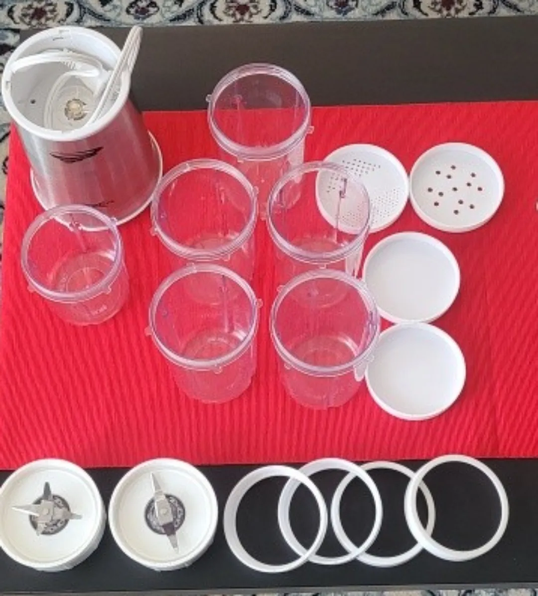 🥕Blender + accessories in great condition (missing O-ring) 💚 thumbnail