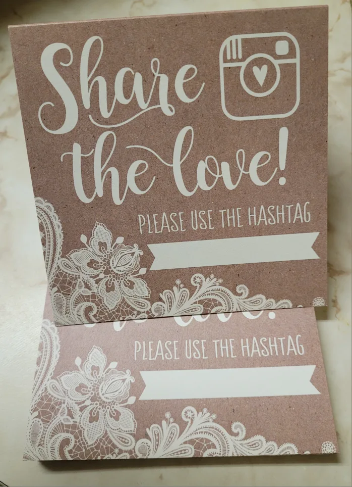 Share the Love Wedding Hashtag Signs image indicator(4)