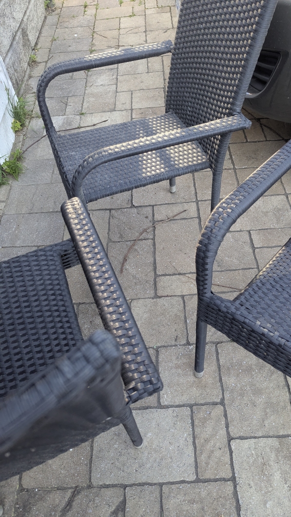 3 Outdoor Woven Chairs - photo 2