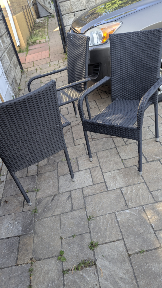 3 Outdoor Woven Chairs - photo 3