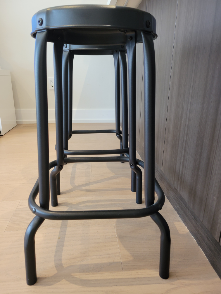 🥕💚 IKEA Black Metal Bar Stools - photo 2