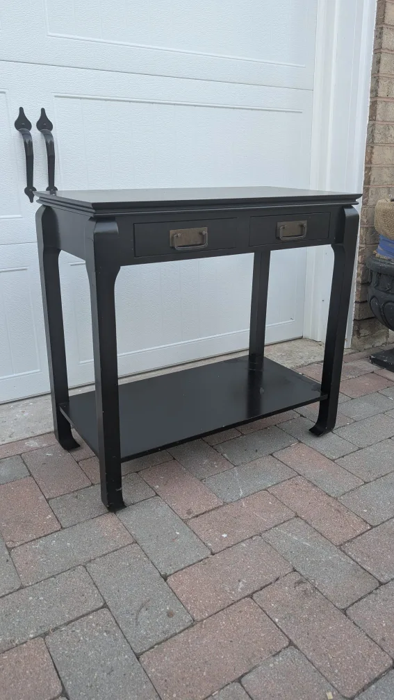 Black Console Table with Drawers thumbnail