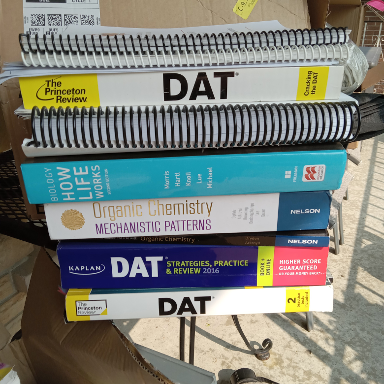 DAT Test Study Books - Organic Chemistry, Biology etc