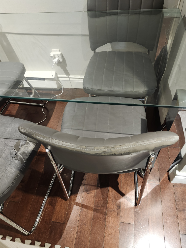 Glass Top Dining Table with Chairs - photo 4