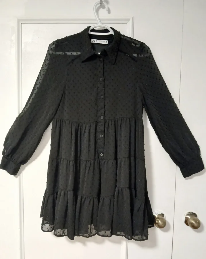 Small Zara Black Button Tunic thumbnail