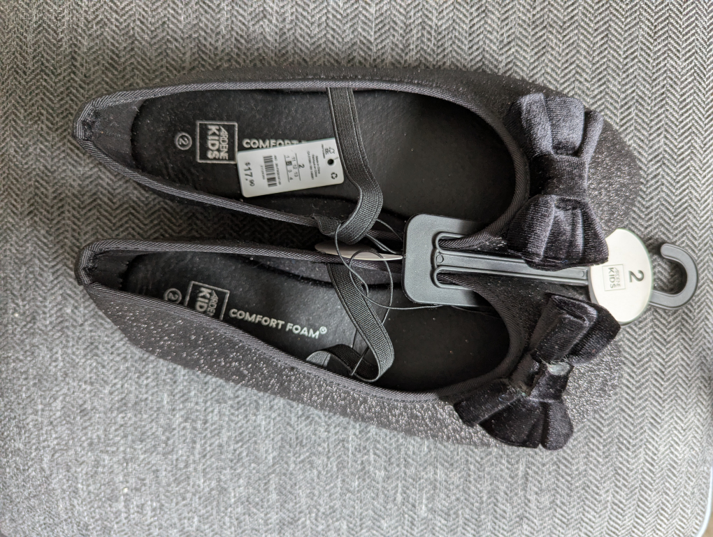 New Ardene Kids Black Glitter bellies - Size 2 - photo 2