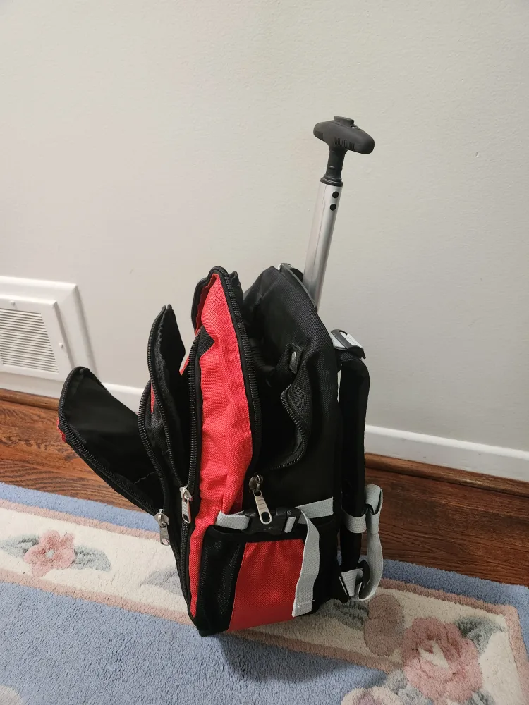 Red and Black Wheeled Backpack image indicator(3)