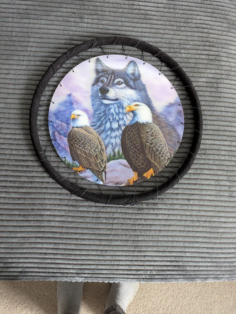 Dream Catcher with Wolf and Eagles thumbnail