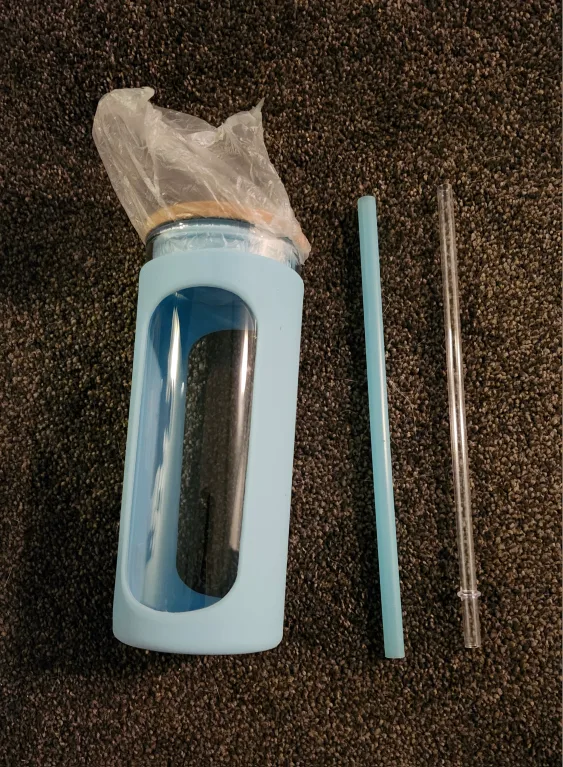 KODRINE 20oz Light Blue Tumbler with Straw - New thumbnail