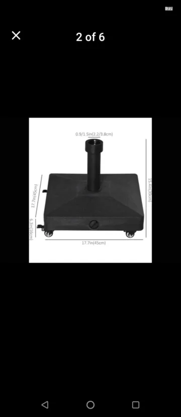 Patio Umbrella Base - Black image indicator(2)