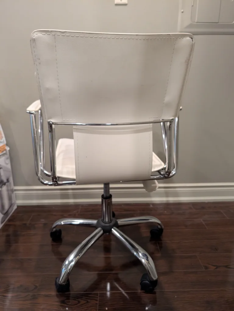 Office Chair - White Designer Leather image indicator(4)