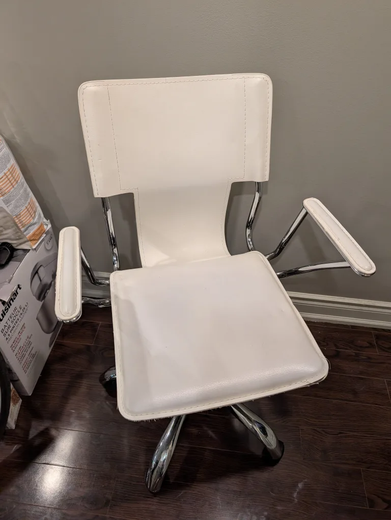 Office Chair - White Designer Leather image indicator(6)