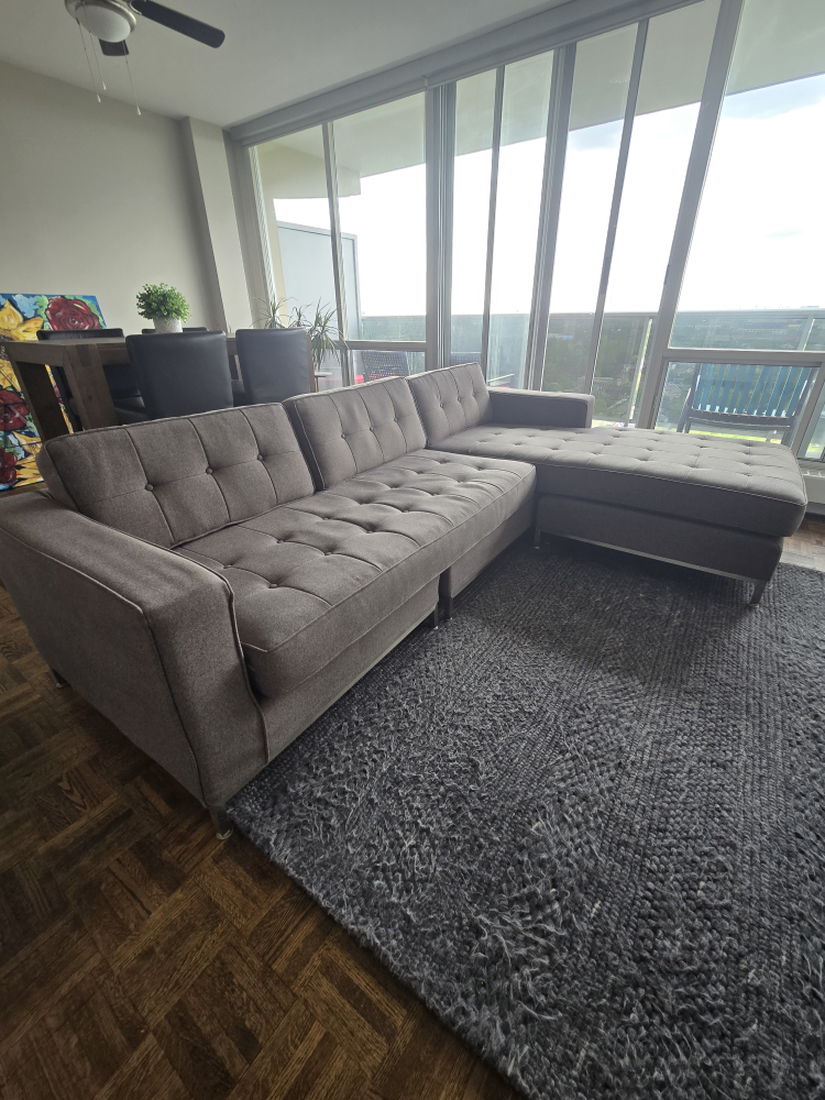 Gus Modern Grey Sectional Sofa