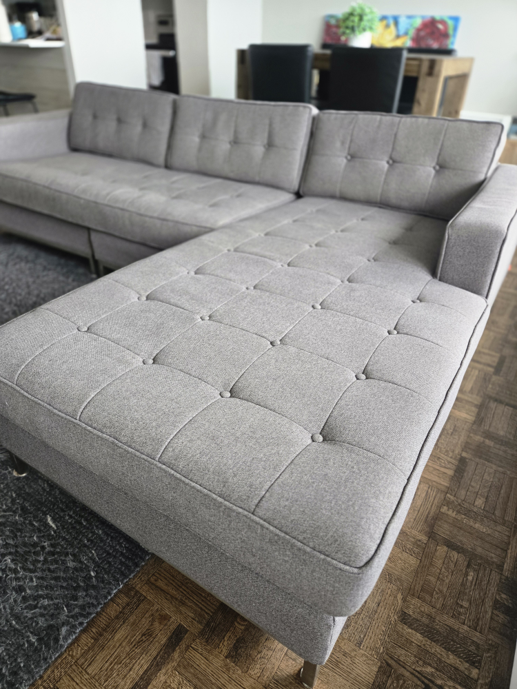 Gus Modern Grey Sectional Sofa - photo 3