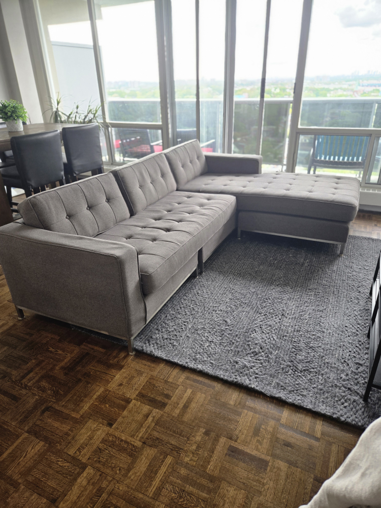 Gus Modern Grey Sectional Sofa - photo 5