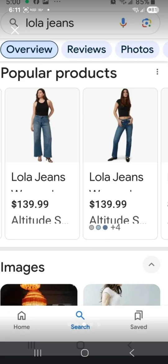 Lola Jeans size 38/20 high waist.  Embroided thighs image indicator(3)