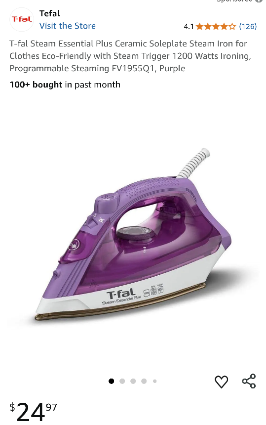 T-fal Steam Essential Plus Ceramic Iron - photo 5