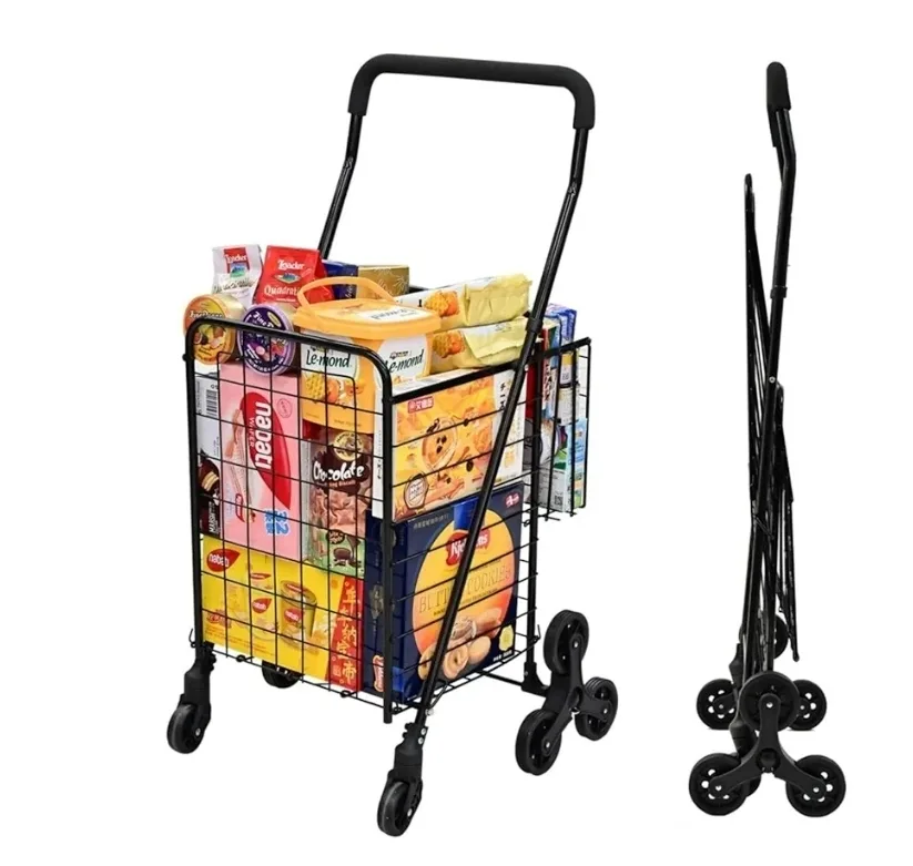 Folding Shopping Cart with Stair Climbing Wheels thumbnail