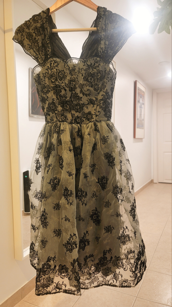Vintage Black Lace Dress