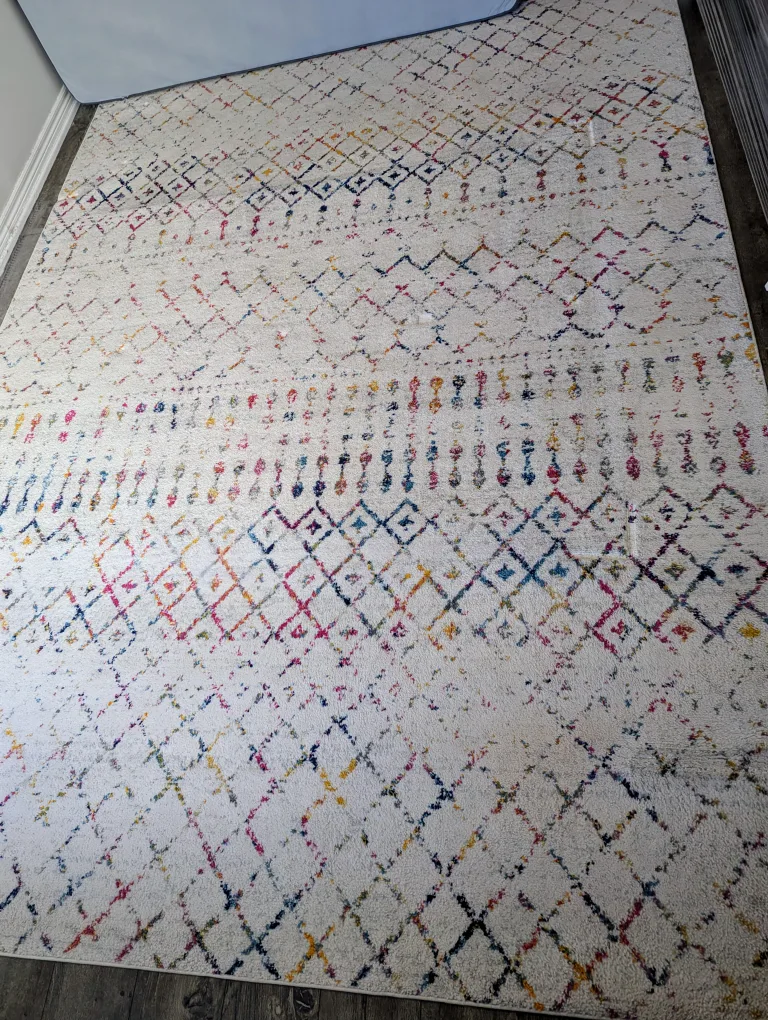 Nuloom Moroccan style area rug 8' x 11' with rug pad image indicator(3)