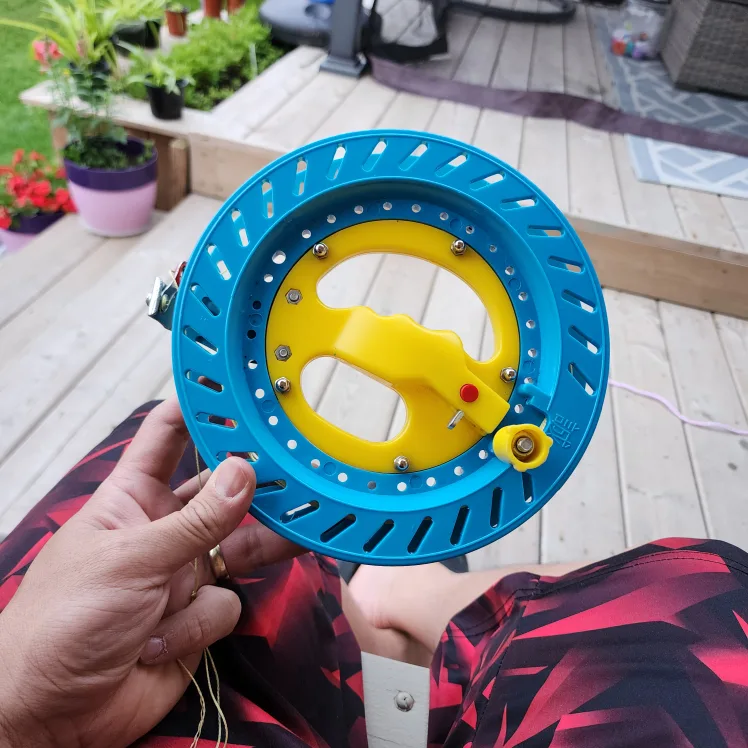 Kite Reel Winder - Blue & Yellow thumbnail