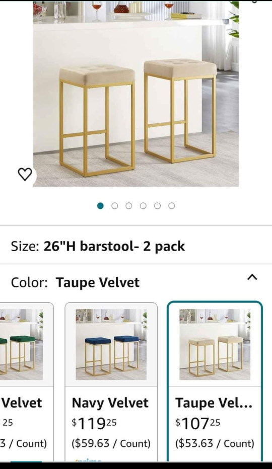 2 Contemporary Counter Height Stools