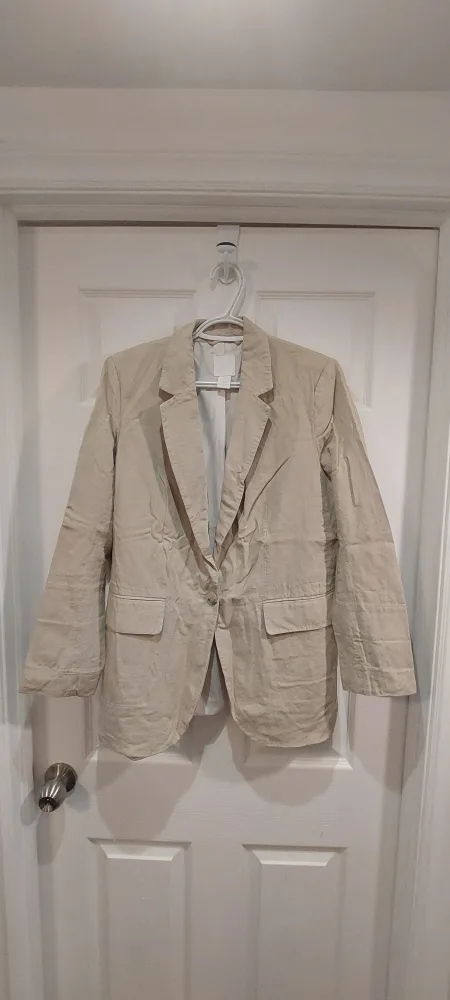 H&M Beige Blazer - Size XS thumbnail
