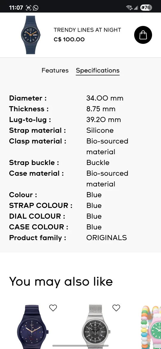 Swatch Trendy Lines At Night Watch image indicator(5)