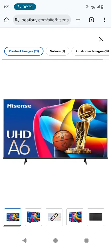 60 inch Hisense UHD TV and TV Stand