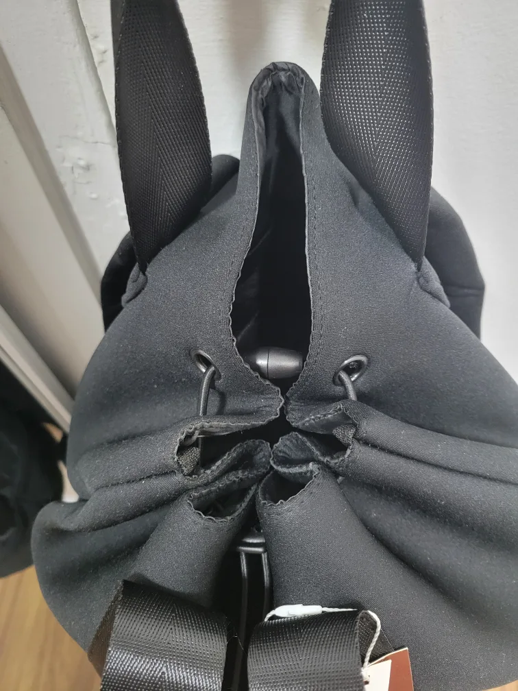 Black Backpack with Mesh Detailing image indicator(5)