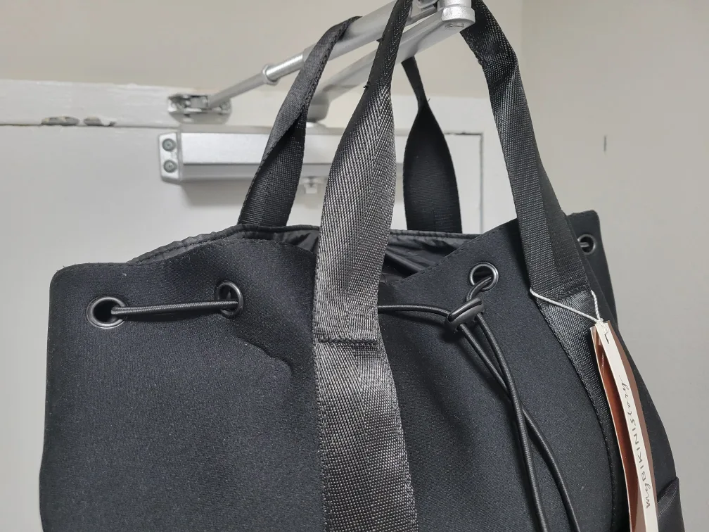 Black Backpack with Mesh Detailing image indicator(7)