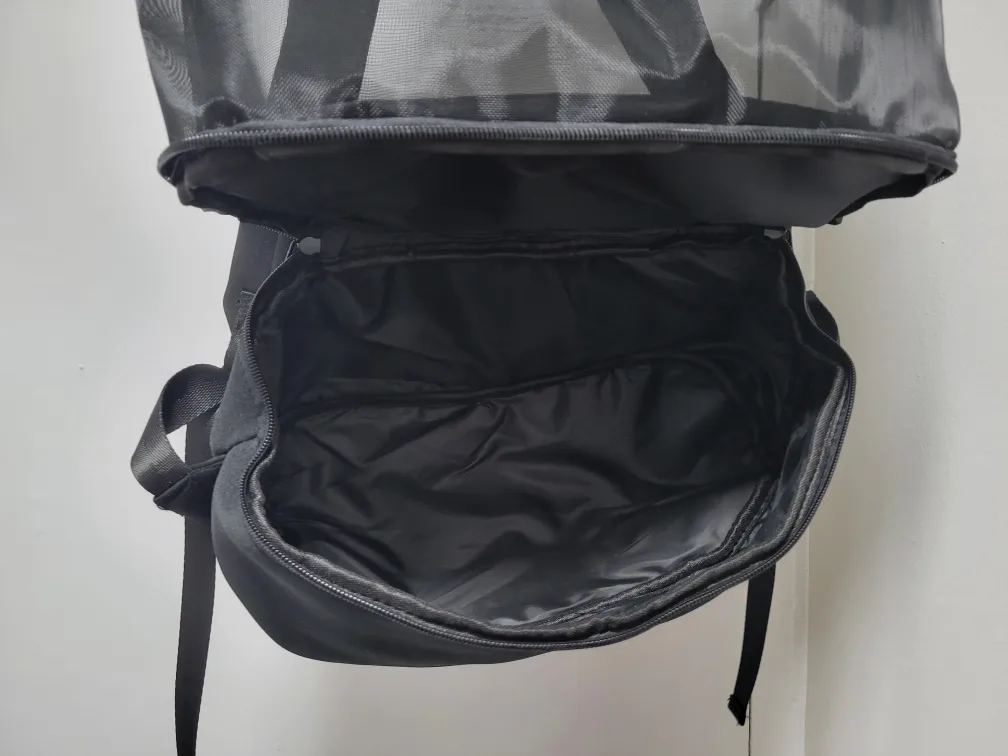 Black Backpack with Mesh Detailing image indicator(8)