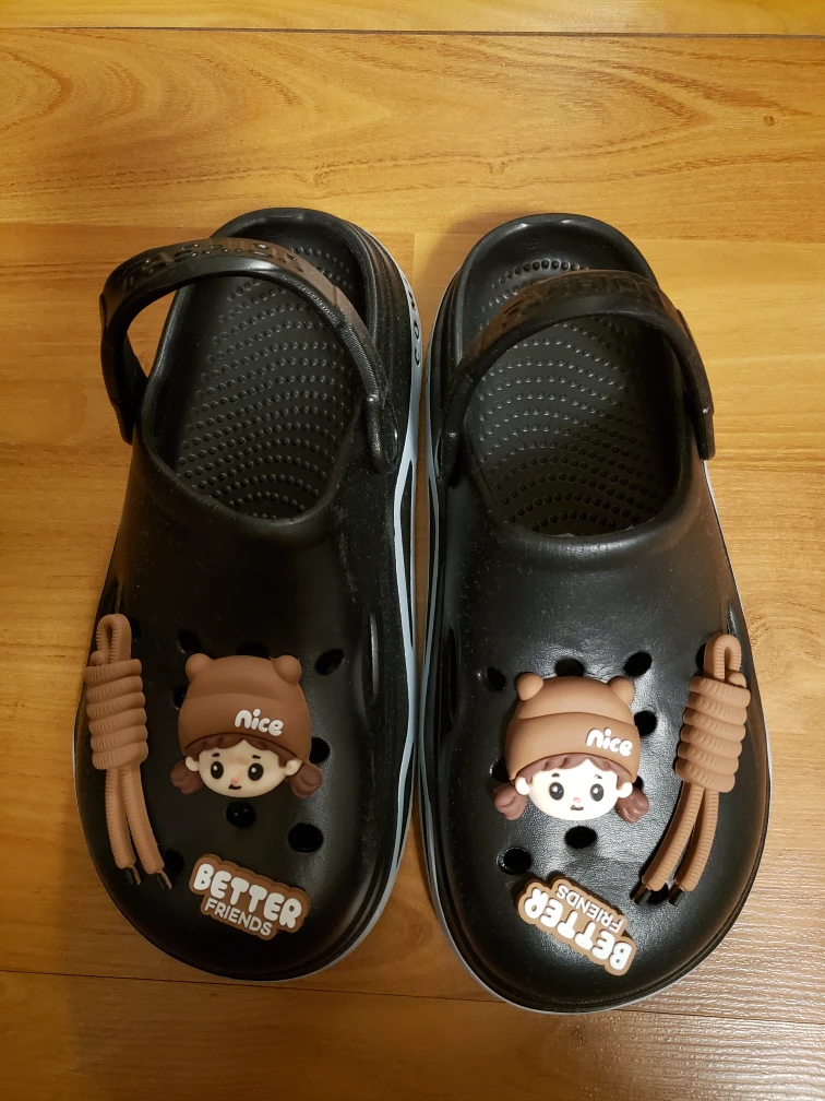 Black Clogs with Charms - Size 8/40 - photo 2