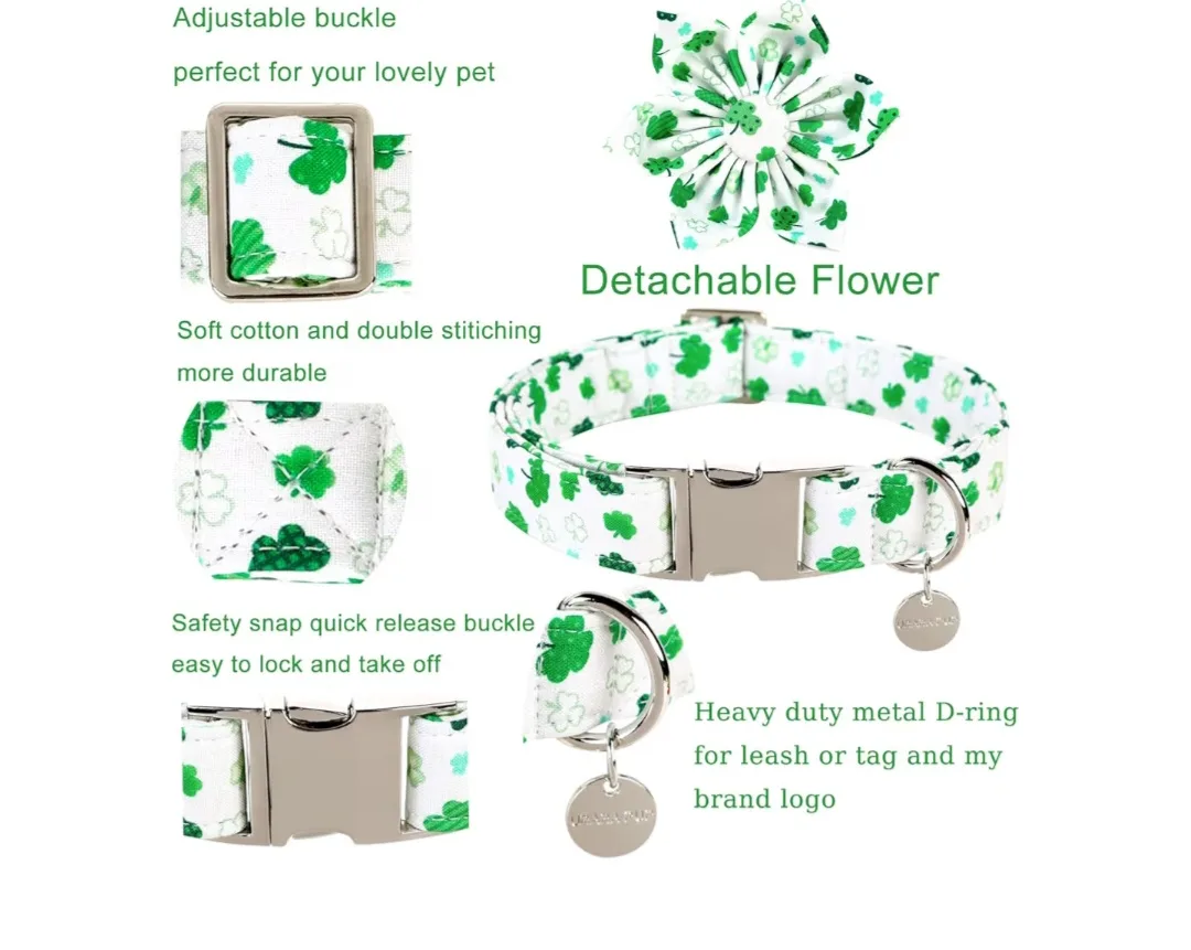 Dog Collar and Flower Set - Size M image indicator(4)